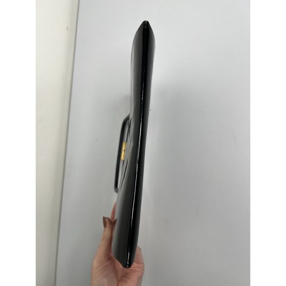 Vintage Garay Black Patent Leather Satchel Handbag Purse Retro - Picture 8 of 14